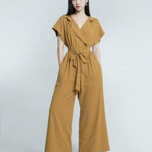 Bershka Golden/ Tan jumpsuit